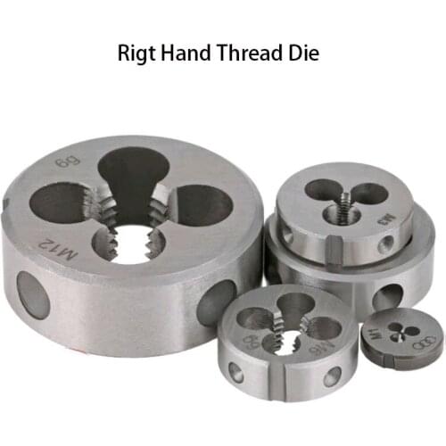 Right Hand Thread Die Right Hand Mold Suit Tap Die Set M1 M1.2 M1.4 M1.6 M1.7 M2 M2.5 M3 M3.5 M4 M5 M6 M8 M10 M12 M14 M16 M18M20