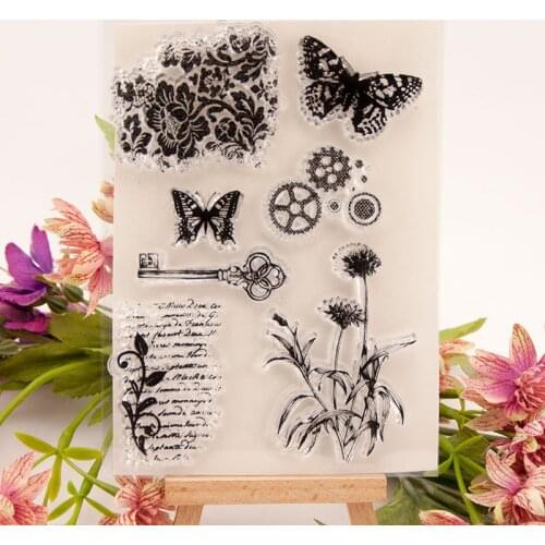 KLJUYP Butterfly Clear Stamps Scrapbook Paper Craft Clear stamp scrapbooking 06033