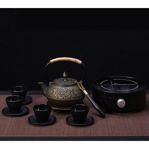 Hand-made iron teapot cast iron teapot set special teapot for boiling tea iron teapot and brewing tea