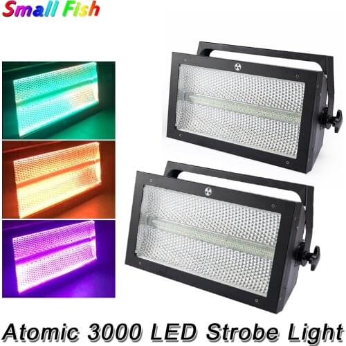 4Pcs/Lot 3000 LED DMX Atomic RGB 3IN1 Stage Strobe Light Professional Stage Lighting Disco DJ Party Show Strobe Effect Lights