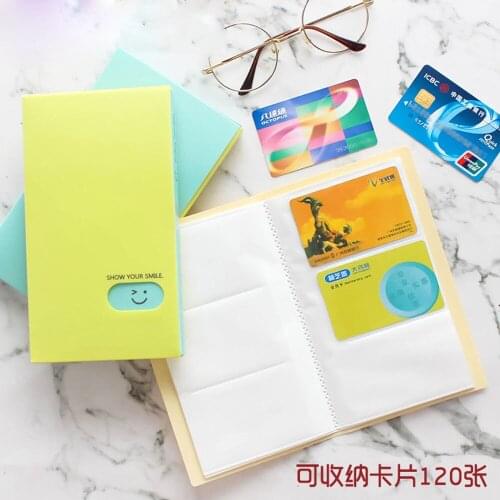Smile Business Card Holder Organizer ID Credit Card Case Bag Purse 120 Cards Holder