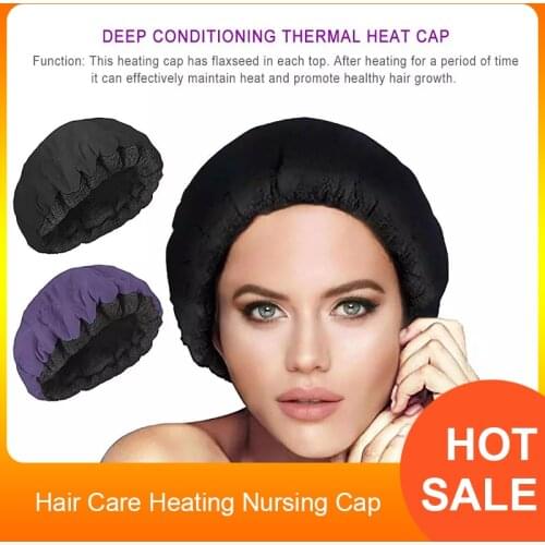 Hair Care Heating Nursing Cap Deep Conditioning Thermal Heat Cap Microwavable Heated Cap Steaming For Home Treatment SPA Hair