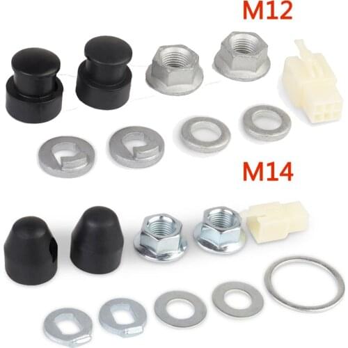 E-bike Hub Motor Axle M12/M14 Lock Nut /lock Washer /spacer /nut Cover For 500W-5000W Motors With 12/14mm Shaft Replace Parts
