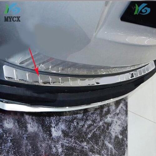 High quality stainless steel Rear bumper Protector Sill 2014 2015 For toyota RAV4 rav 4