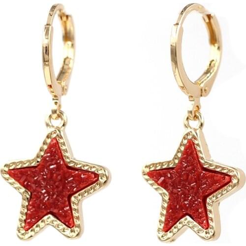 2021 Hot Red Star Ear Clip For Trend Gilrl