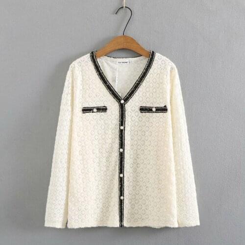 Plus size womens clothing large 2021 fashion pink off white lace Womens t-shirt V-Neck long sleeve button t-shirts woman