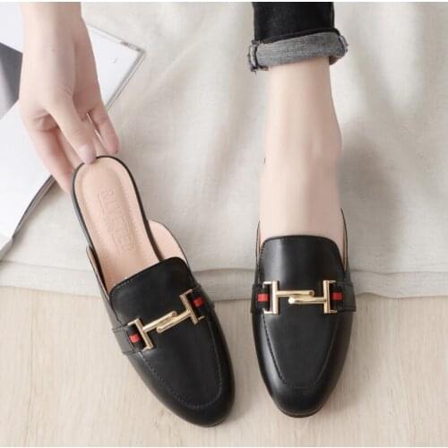 The spring of 2020 designer shoes woman slides outdoor platform slippers square ladies mules zapatos de mujer
