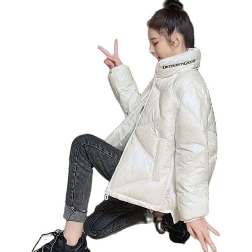 Plus Velvet Padded Winter Womens Jacket 2021New Winter Clothing Casual Fashion All-Match Female Short Coat Ladies Cotton Coat