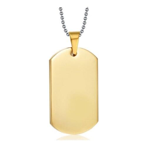Custom Gold dog tag big discount blank dog tag wholesale Dog Tag cheap Stainless Steel dog tag