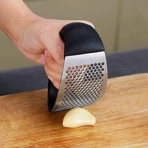 1Pc Home Simple Stainless Steel Mashed Garlic Press Mincer Chopping Curve Fruit Vegetable Tools For Kitchen Gadgets Accessories