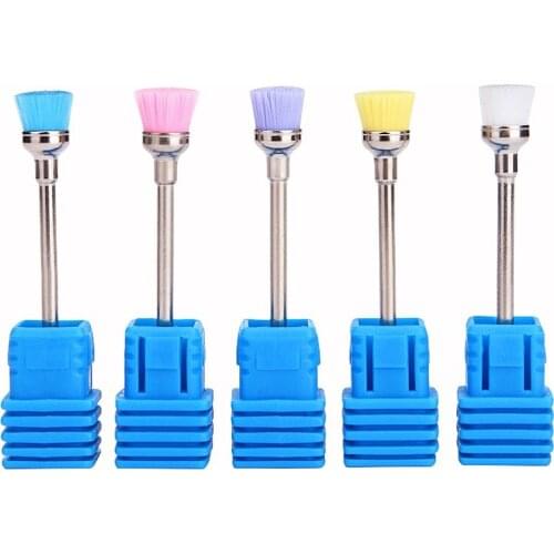 1pcs Nail Art Polishing Head Cleaning Brush Nail Dust Gap Cleaning Brush Polishing Head Professional Manicure Assistive tools