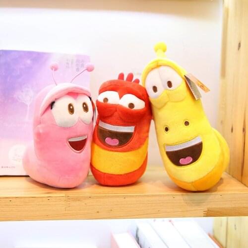 15/18cm Lovely Korean Anime Fun Insect Slug Creative Larva Plush Toys Cute Stuffed Worm Dolls For Children Birthday Gift Hobbies