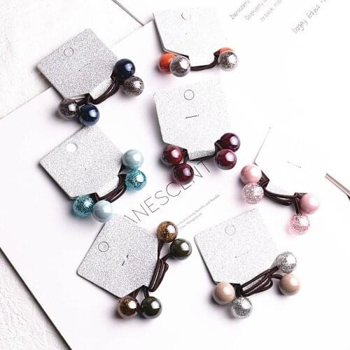 2PCS New Ball Solid Contrast Princess Headwear Cute Kids Elastic Hair Bands Children Hair Ropes Girls Accessories Baby Headdress