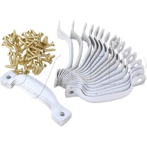 20pcs White Little Cabinet Handle Small Drawer Jewelry Box Pull Handle