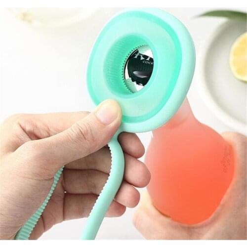 3 in 1 Multifunction Stainless Steel Silicone Can Jar Bottle Open Can Opener Beer Good Kitchen Tool Accessories