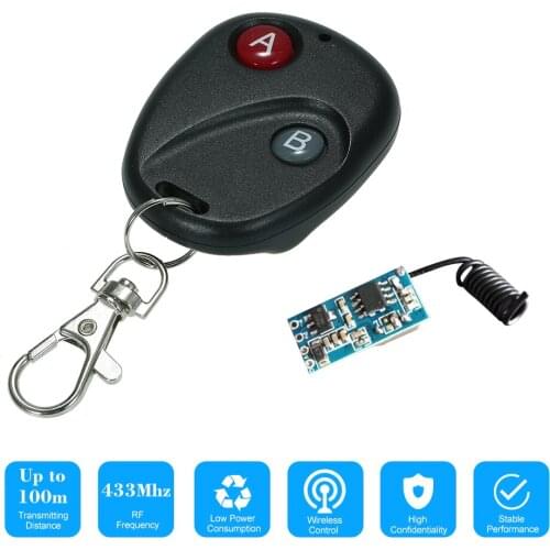 433Mhz DC 5-18V Receiver Module RF Remote Control Switch Relay 1CH Mini Wireless Control Switch Remote Controller