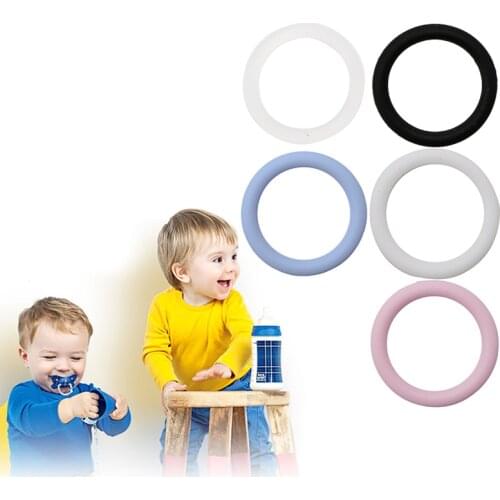5PC O-Rings Silicone Baby Dummy Pacifier Chain Clips Adapter Holder for MAM Nipple & Accessories Pacifier