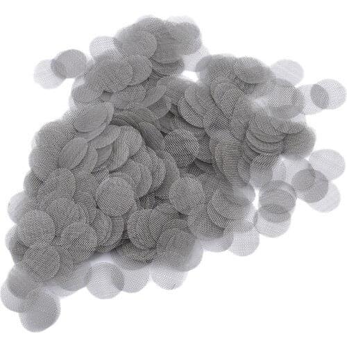 500pcs Thickened Multifunctional Water Pipe Stainless Steel Tobacco Smoking Metal Filters Smoke Pipe Screen Gauze