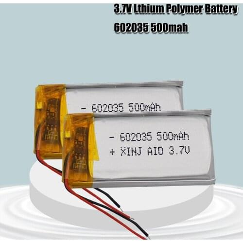 602035 062035 car battery 500mah lithium battery manufacturers WiFi MP3 MP4 story machine 3.7V lithium polymer battery