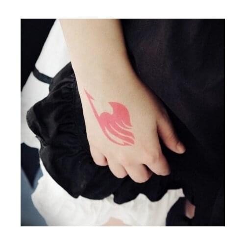 Anime Fairy tail cos Etherious Natsu Dragneel Erza Scarlet Wendy Marvell Feioulei Demon cat cosplay temporary tatto sticker