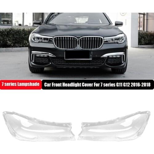 Car Front Headlight Cover Head Light Lampshade Glass Lens Shell Case for BMW 7 Series G11 G12 730Li 740Li 2016-2018