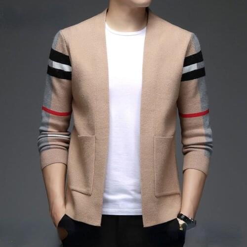 Britse Stijl Vesten Mannen Trui Lange Mouwen Mens Casual Truien Coat Top Fashion Lente Herfst Sweatercoat Mannelijke Kleding