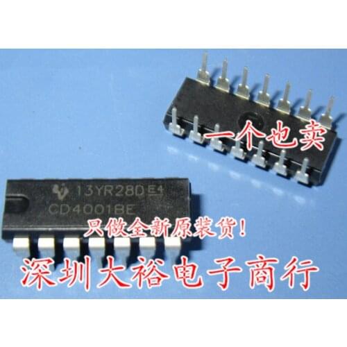 CD4001 CD4001BE four 2 input terminal or gate Into the DIP - 14
