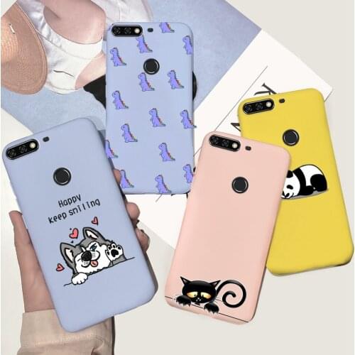 For Huawei Honor 7C AUM-L41 Russia Case 5.7" Liquid Silicone Phone Case For Honor 7C Pro 7 C 5.99" LND-AL40 Soft Cover Shell