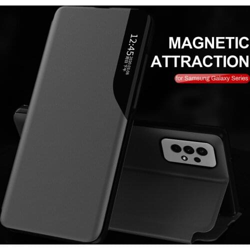 Smart View PU Leather Flip Case For Samsung Galaxy A12 A32 A52 A72 A 02s 12 32 42 52 72 31 21s 51 71 Magnetic Stand Book Coque