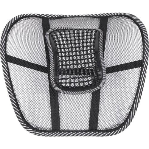 Black Mesh Lumbar Back Brace Support Office Home Car Seat Chair Cushion
