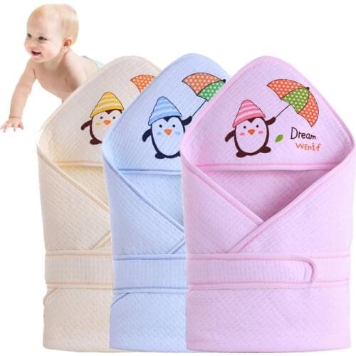 Baby Sleeping Bag Newborn Envelope Cocoon Wrap Swaddle Soft 100% Cotton 0-12 Months Infant Sleep Blanket Sleepsack