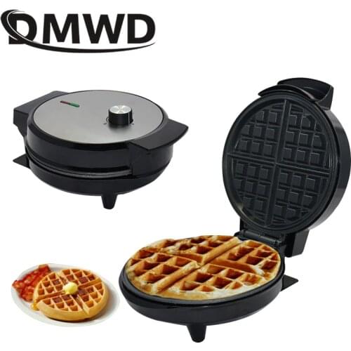 DMWD Electric Waffle Maker Crepe Toaster Non-stick Household Muffin Iron Buuble Eggs Cake Oven Breakfast Baking Machine 1000W