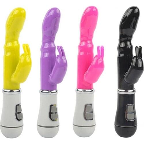12 Modes G Spot Dildo Rabbit Double Vibrators Clitoris Stimulator Vagina Massager Stick Female Masturbator Sex Toys for Woman