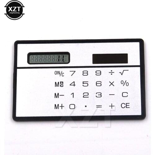 Hot Sale Slim Credit Card Calculator Cheap Solar Power Pocket Calculator Novelty Small Travel Compact Calculator