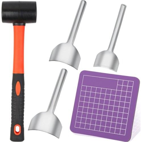 KAOBUY 5Pcs Leather Belt End Cutter Punch Set V Shaped Cutter Punch Strap leather tool leather strap punch set leathercraft tool