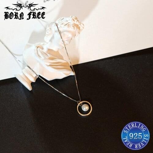 Pendulum bijoux en argent 925 jewelry neckless choker 925 silver colgantes pendant necklace minimalism sieraden maken collares