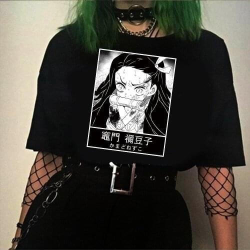 Japanese Anime Demon Slayer T Shirt Men Kawaii Kimetsu No Yaiba Graphic Tees Nezuko Kamado Unisex Tops Funny Tshirt Male