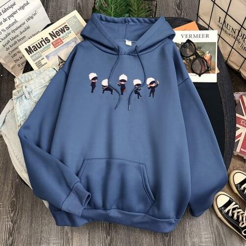 Lil Gojo Cool Japanse Comics Cute Hoodies Women Spring 2021 New Streetwear Harajuku Casual Hooded Hip Hop Gothic Woman Hoodie
