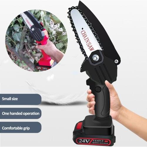 Mini Chainsaw Rechargeable Portable Woodworking Electric Saw One-handed Garden Pruning Saw Electric Saw For Gardening