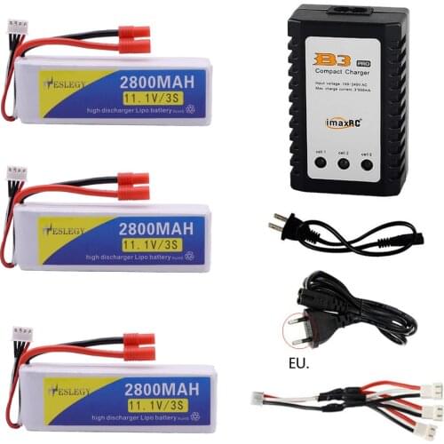 Upgrade 11.1V 2800mah Lipo Battery with B3 Charger For BAYANGTOYS X16 X21 X22 RC Quadcopter Spare Parts 11.1V 2200mah 3S Battery