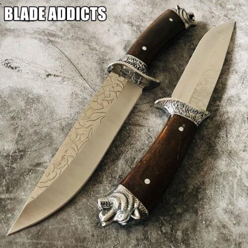 HEAVY DUTY FULL TANG HUNTING KNIVES Outdoors Survival Camping Tool Tactical Fixed Blade Rambo Bowie Knife Collection W/ Sheath