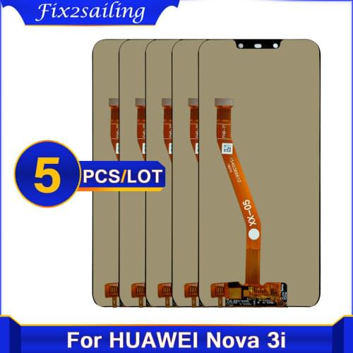 5PCS NEW ORIGINAL 6.3" for Huawei Nova 3 LCD INE-LX2 Touch Screen Panel Digitizer Assembly For Nova 3i display replace PAR LX1
