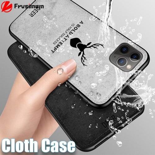 Shockproof Cover for iPhone 11 Pro Max 7 8 Plus 6 6s Plus Silicone Fabric Deer Cloth TPU Case For For iPhone XS Max X XR SE 2020