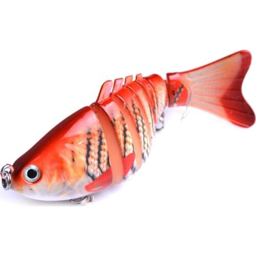 YUZI Fishing Lure Wobblers Lifelike Hard Bait 7 Segment Swimbait Crankbaits Slow 14g 10cm 6# Hooks Fishing Swimbait