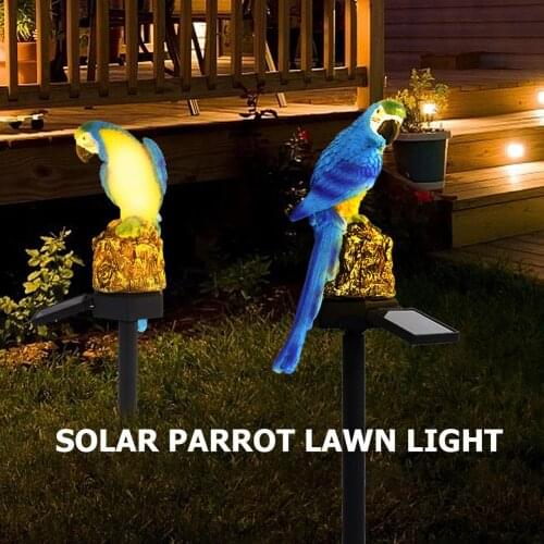 Solar Power Garden Light Outdoor Waterproof Parrot LED Fairy Light Lawn Landscape Lamp Creative Decor Landscape Animal Shape