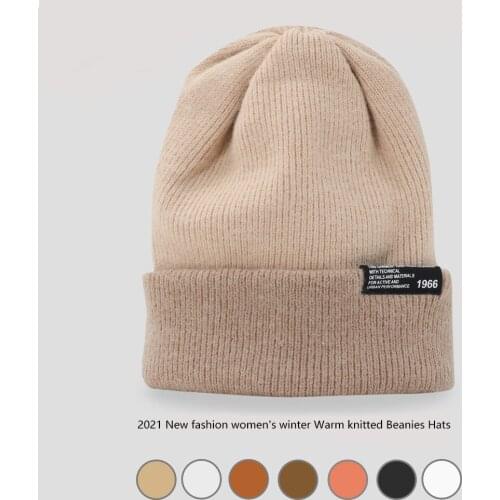 2021 NEW FASHION Womens winter hat Letter color Beanies Female Knitted Soft Striped Cashmere Knitted Beanie panama hat