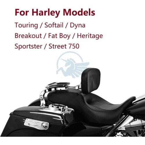 Rider Driver Passenger Backrest Back Rest Sissy bar For Harley Davidson Touring Road King Street Glide Breakout Fat Boy Dyna