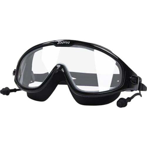Sport Swimming Diving Goggles With Nose Clip Earplugs Set Waterproof Anti-fog Adult Water Sports Big Frame Glasses
