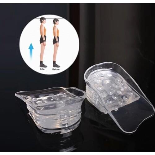 Insole Increase Lift Shoe Pad Taller Up To 5 Layers Silicone Gel Inserts Heel Shoes plantillas de gel increase comfortable