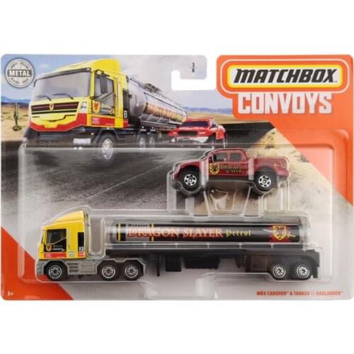 Matchbox GBK70 Treasure transport fleet Tank truck MBX CABOVER TANKER BADLANDER Toys For Childen Collect Gifts